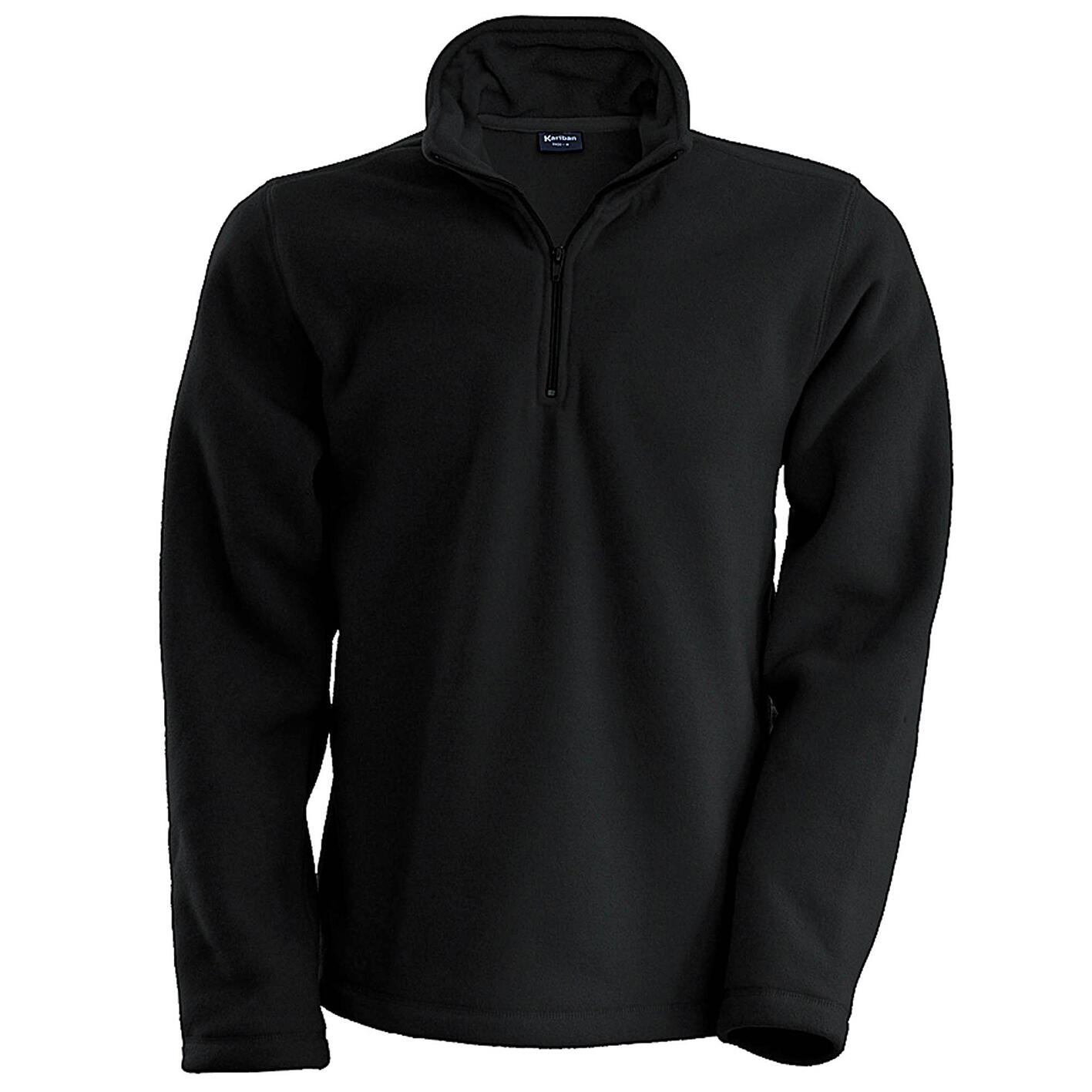 Maglione In Pile Con Mini Zip Uomo Kariban Nero 2/2