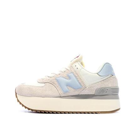 Zapatillas Cuña Mujer New Balance 574 Beige/Azul