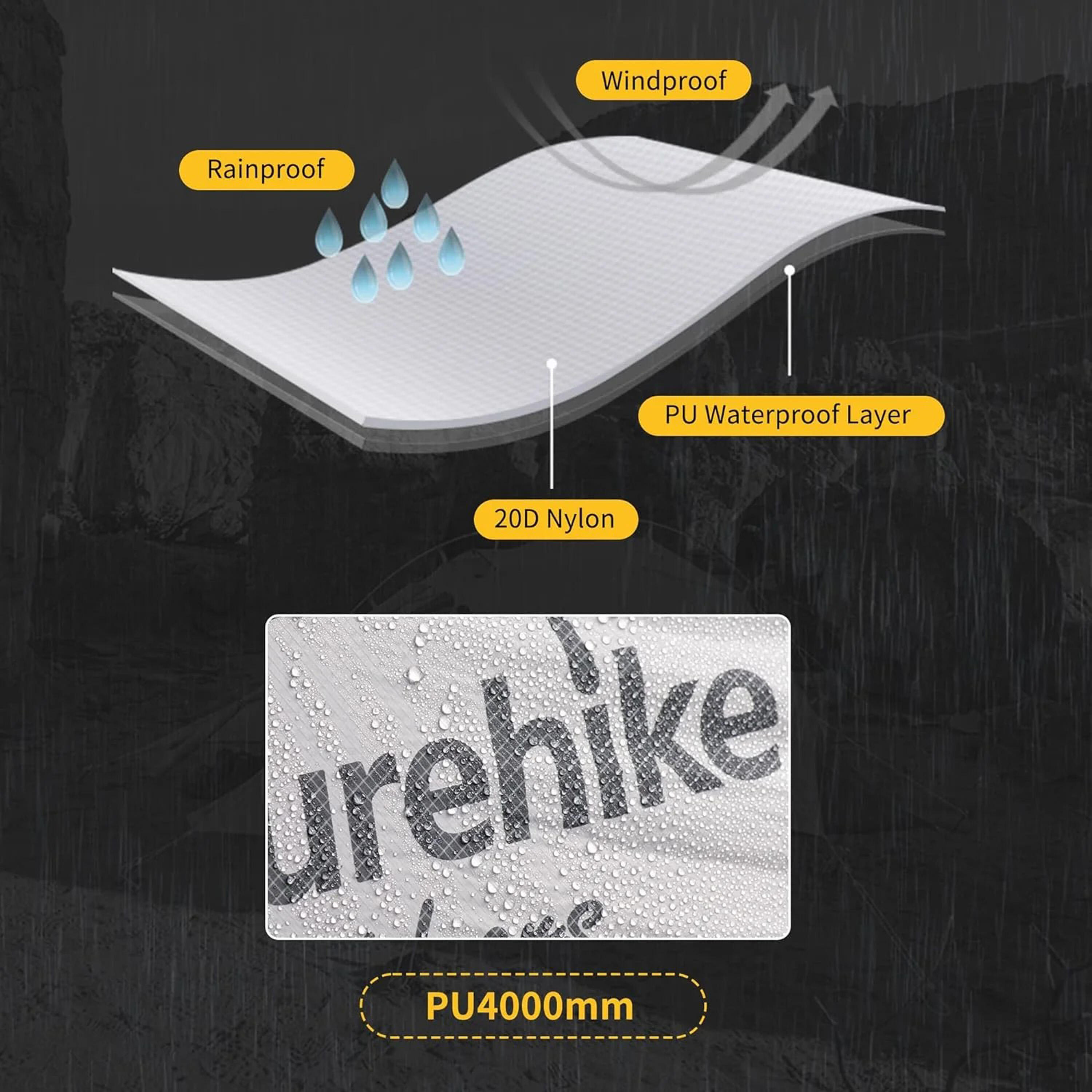 Tienda de campaña ultraligera 2 personas Naturehike Mongar impermeable azul 5/7