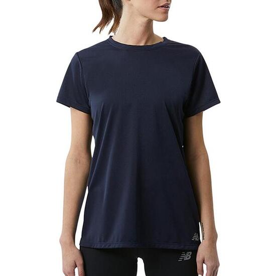 New Balance Core Runs Damen T-Shirt Schwarz
