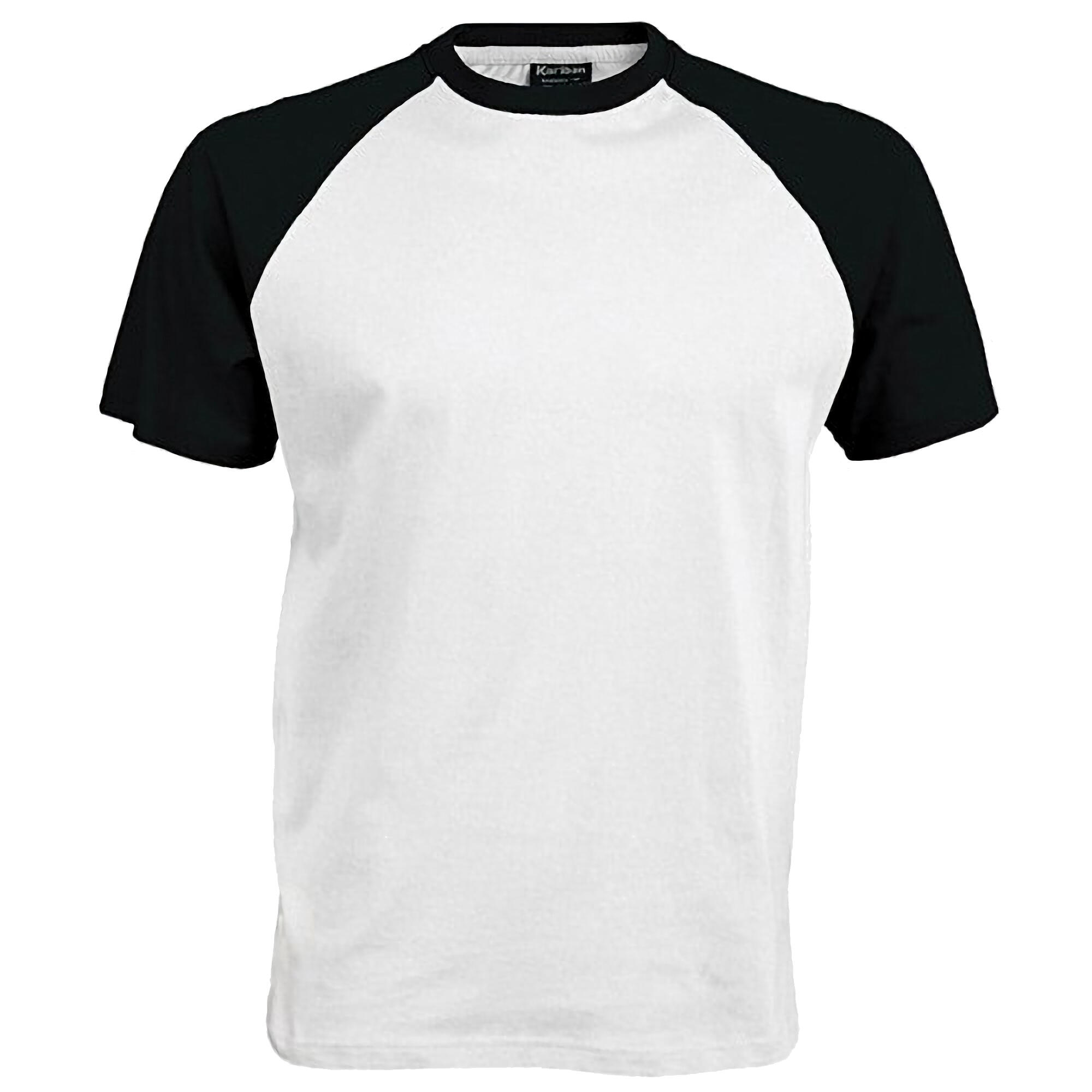 Baseball TShirt Herren Weiß/Schwarz 2/2