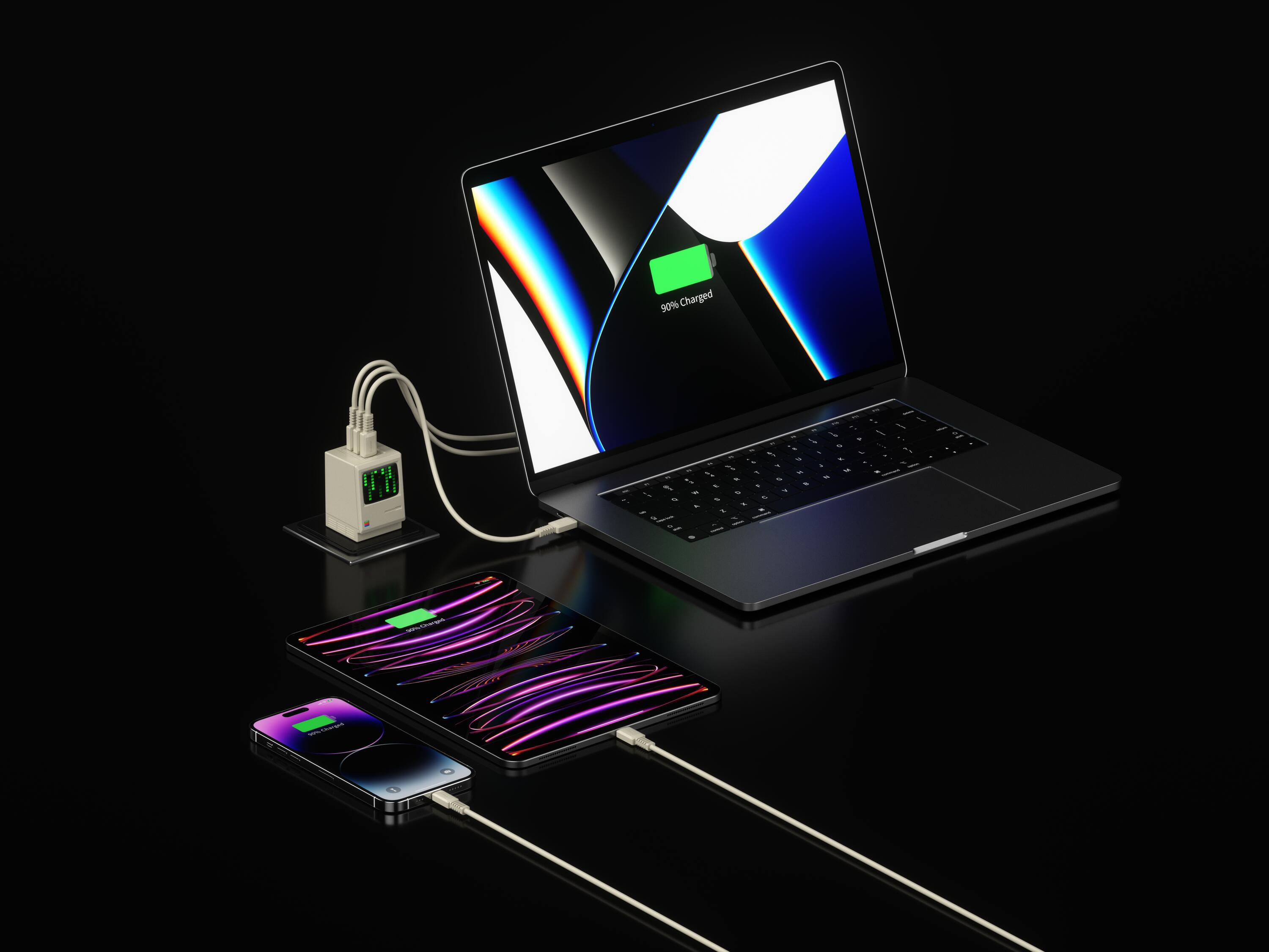 67W USB-C Ladegeraet 3 Ports GaN Schnellladen 6/6