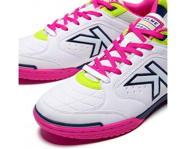 Zapatillas De Fútbol Sala Unisex Kelme Precision En Color Blanco 3/4