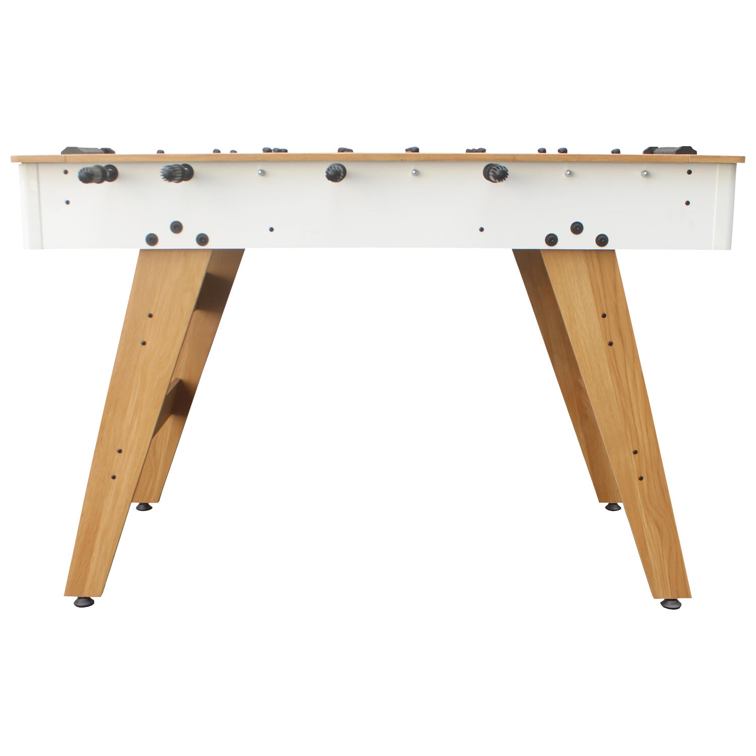 Baby-foot 120cm blanc et bois 3/7