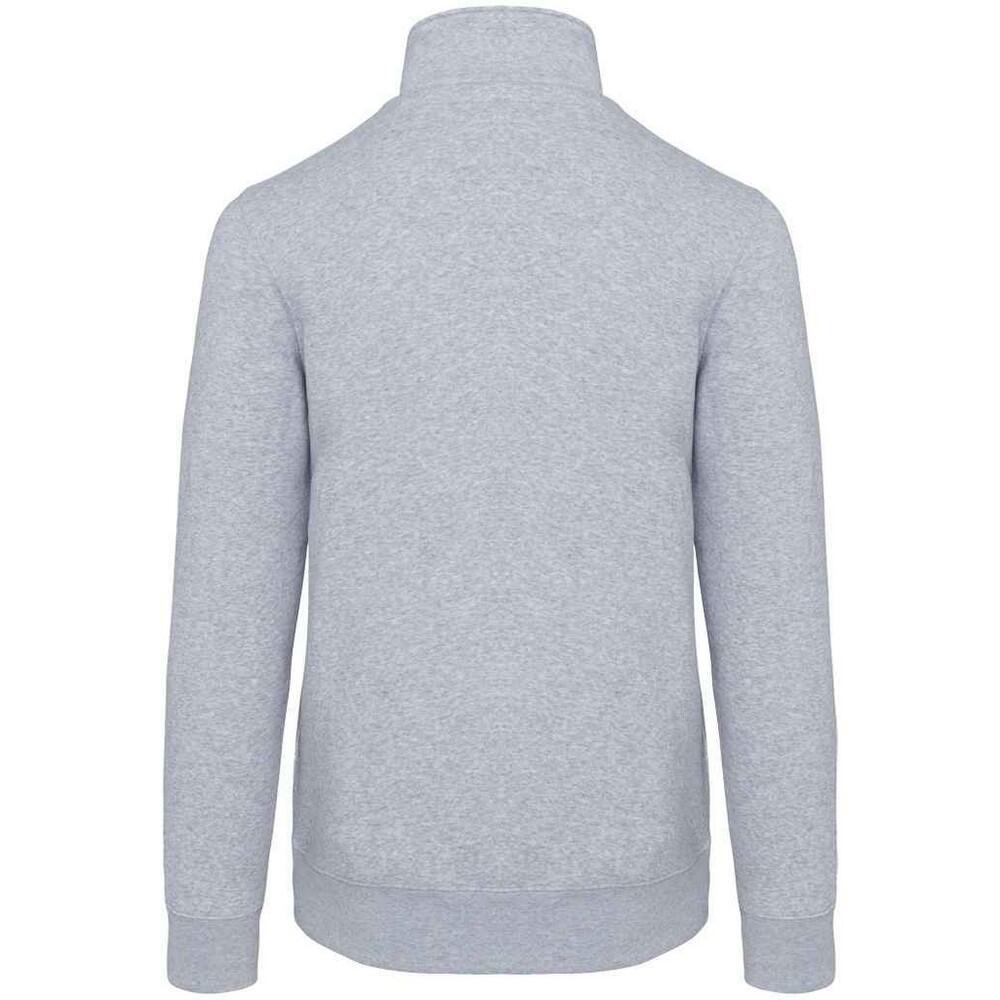 Mens Zip Neck Sweatshirt (Oxford Grey) 2/3