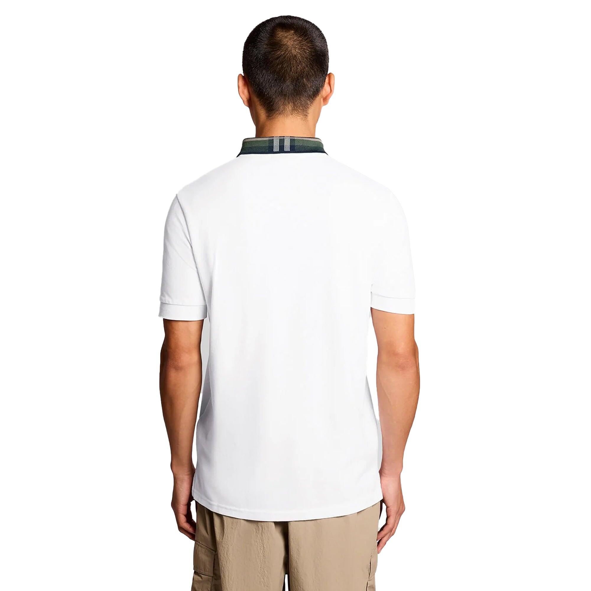 Lyle & Scott Tartan Collar Polo Shirt White 3/3