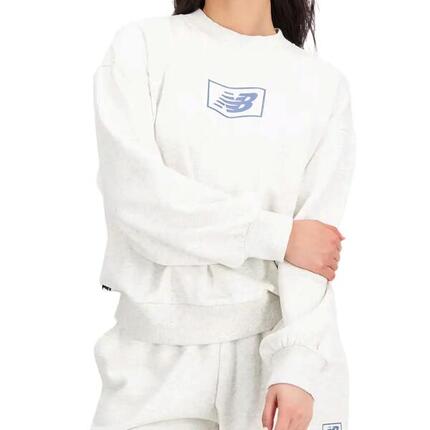 Sweat Gris Chiné Femme New Balance Essentials French