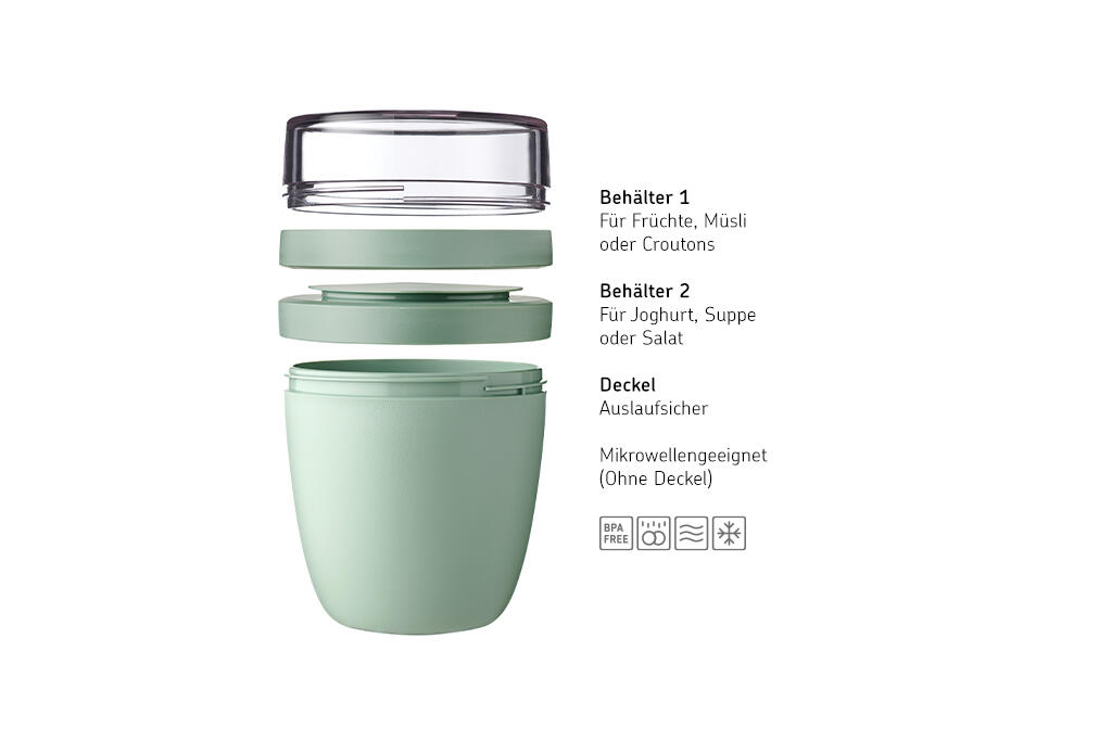 Mepal Ellipse 500 ml Müslibecher - Vivid mauve 2/7