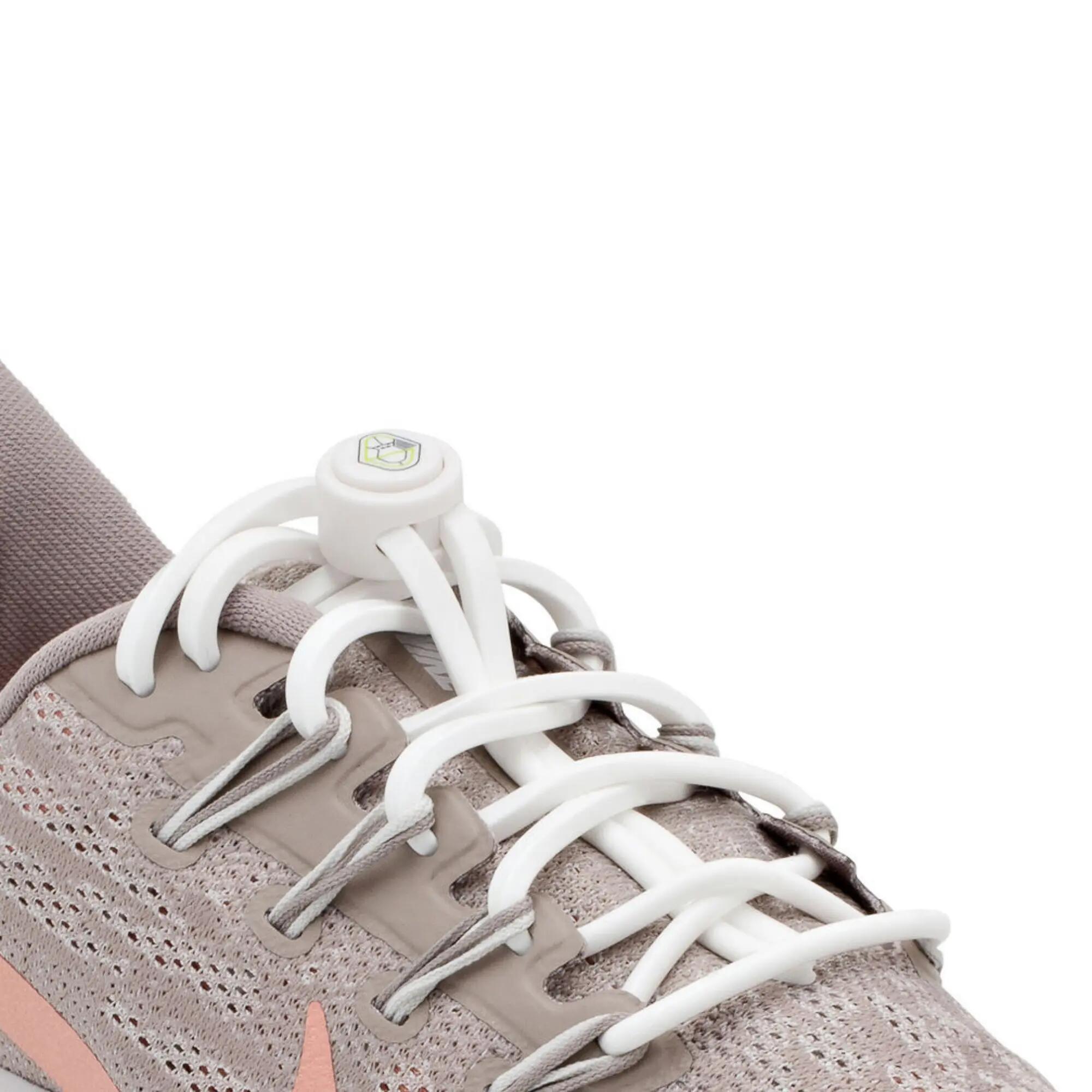 Lacets Élastiques Course Running Confort Optimal en Silicone  - blanc 2/5