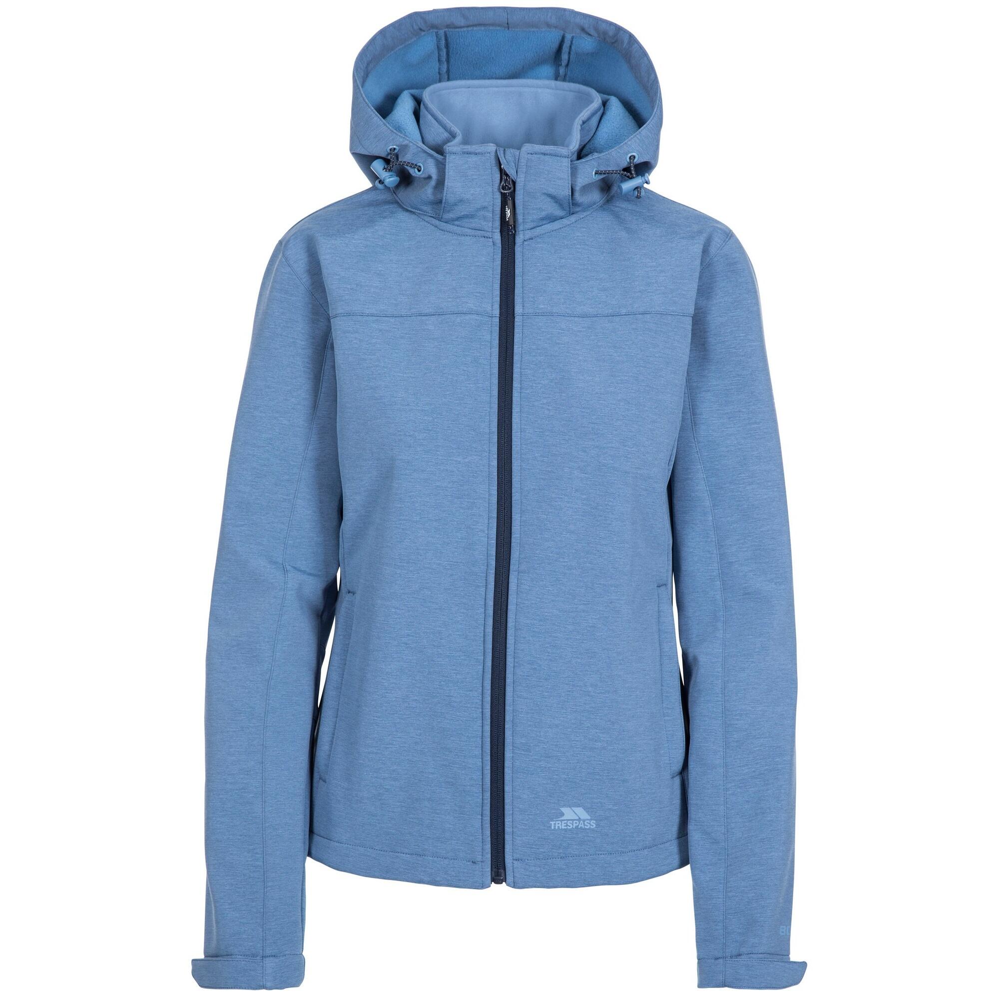 TRESPASS Womens/Ladies Leah Waterproof Softshell Jacket (Denim Blue Marl)