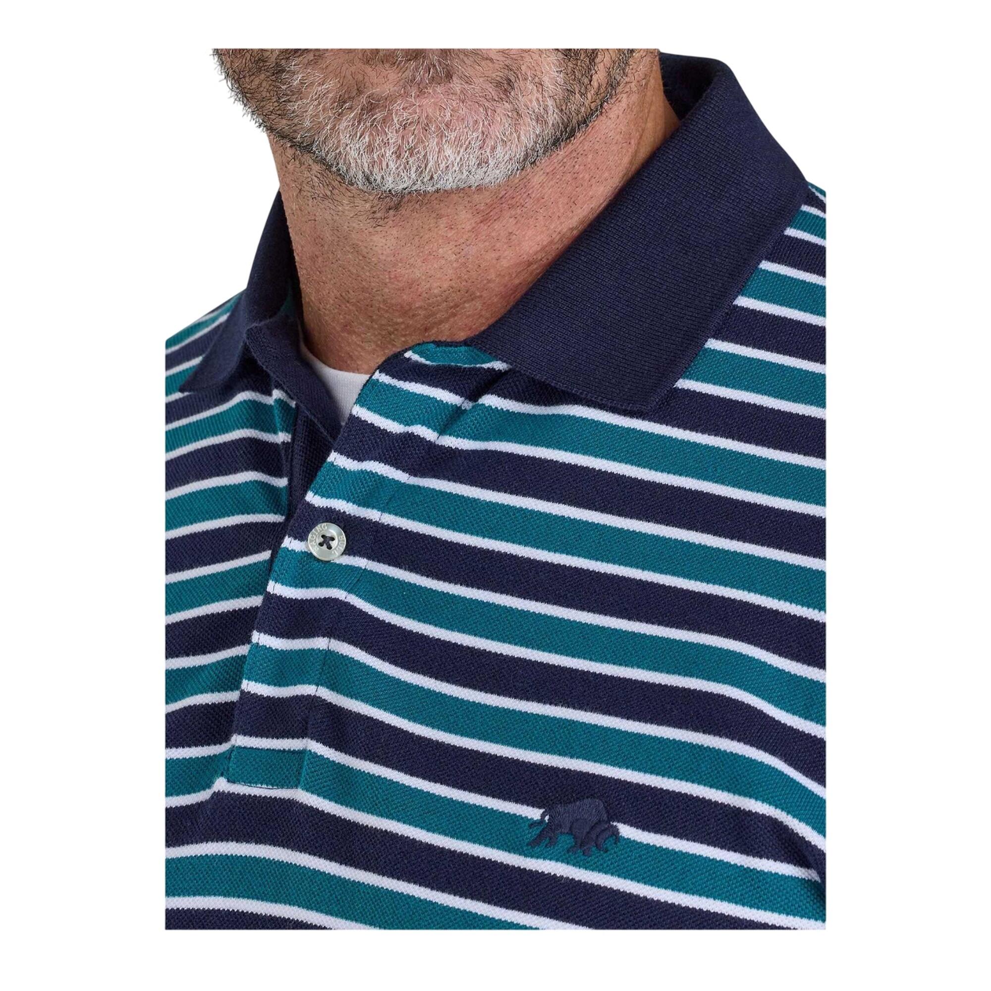 Poloshirt für , Piqué Herren Marine 3/4
