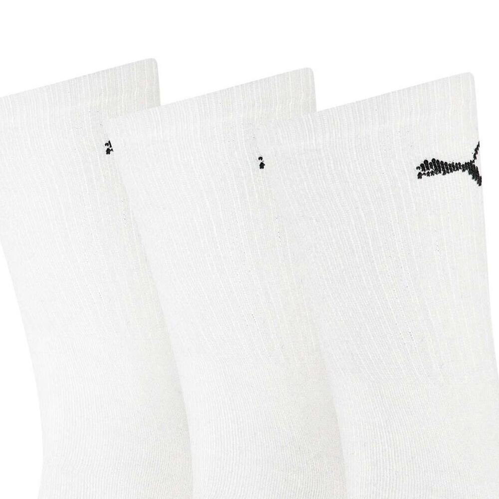 Unisex Adult Crew Sports Socks (Pack of 3) (White) 3/3