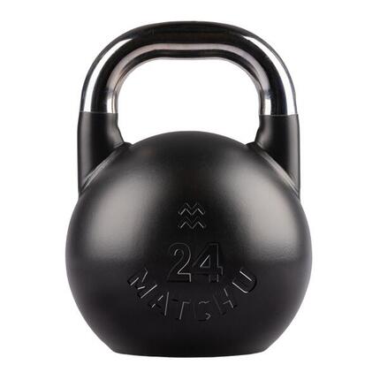 Kettlebell de compétition 24 kg en acier - Noir - 28 cm - Ø 21 cm - Acier