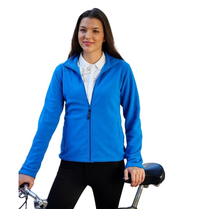 Casaco Fecho de Correr Microvelo Mulher Azul Oxford