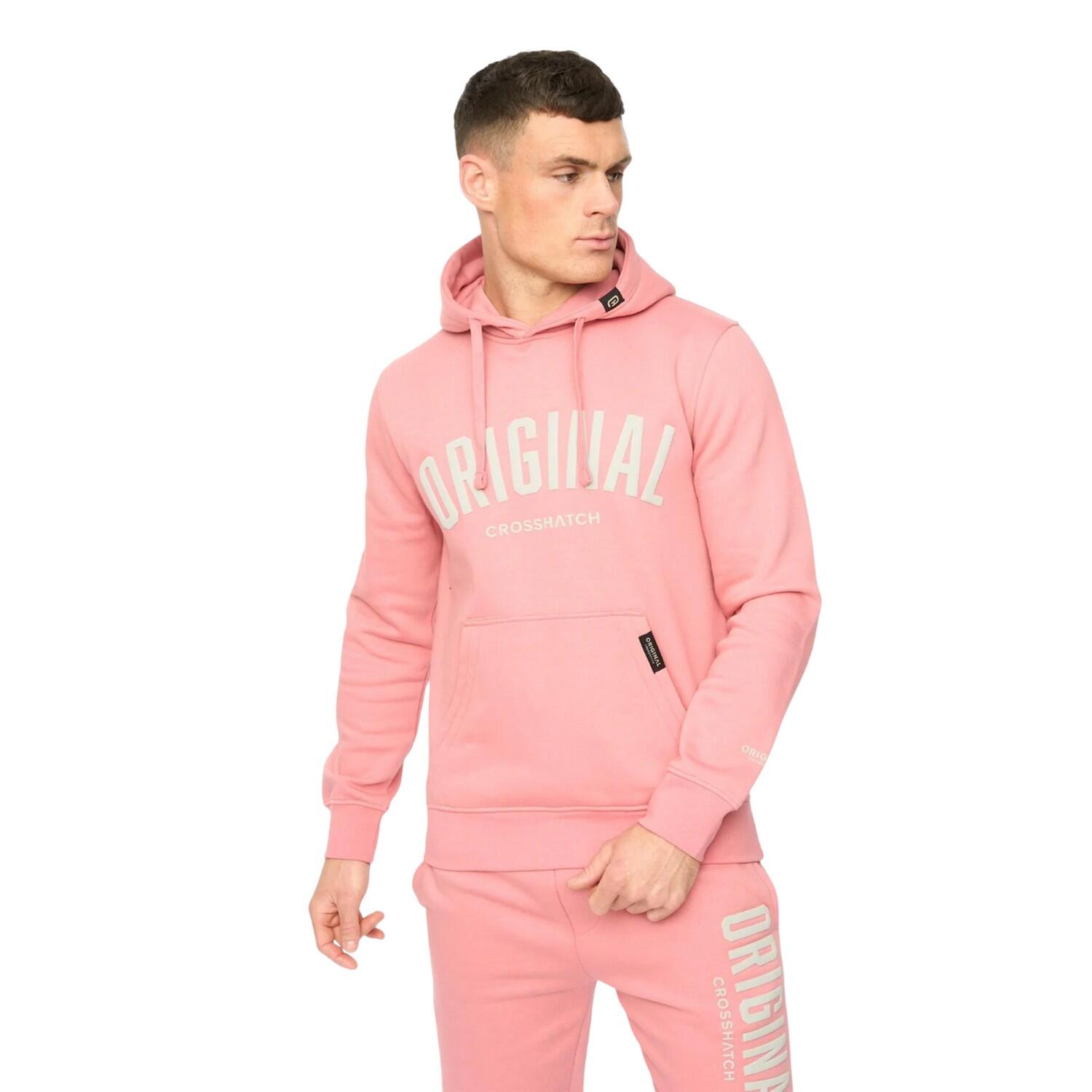 Felpa Con Cappuccio Uomo Crosshatch Kensby Rosa 2/4