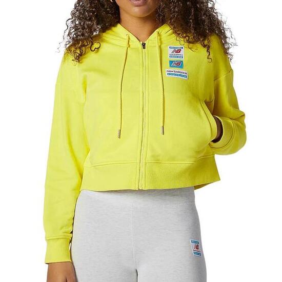 Sweat zippé Jaune Femme New Balance Essential