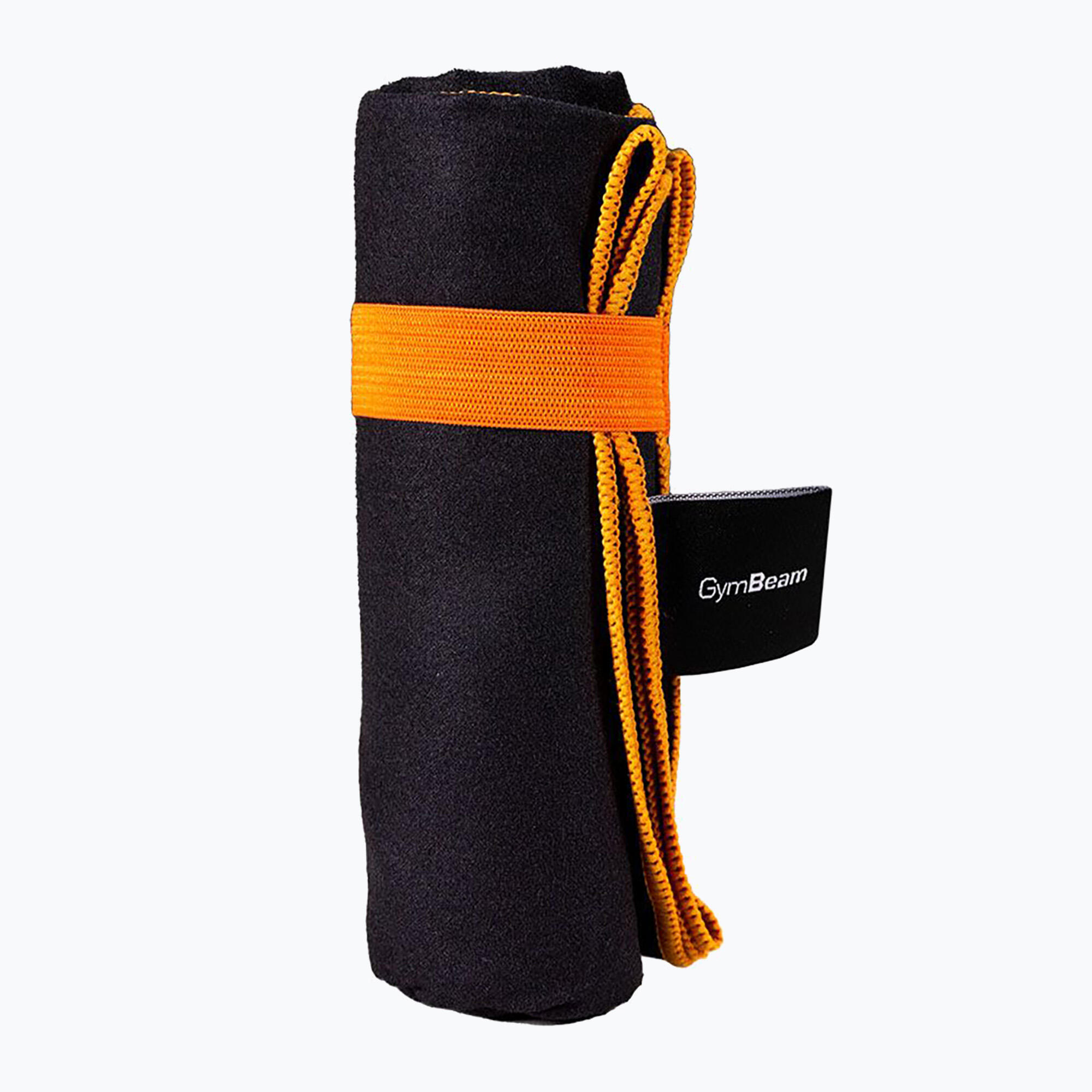 Asciugamano sportivo asciugatura rapida 50 x 90 cm nero-arancione 4/5