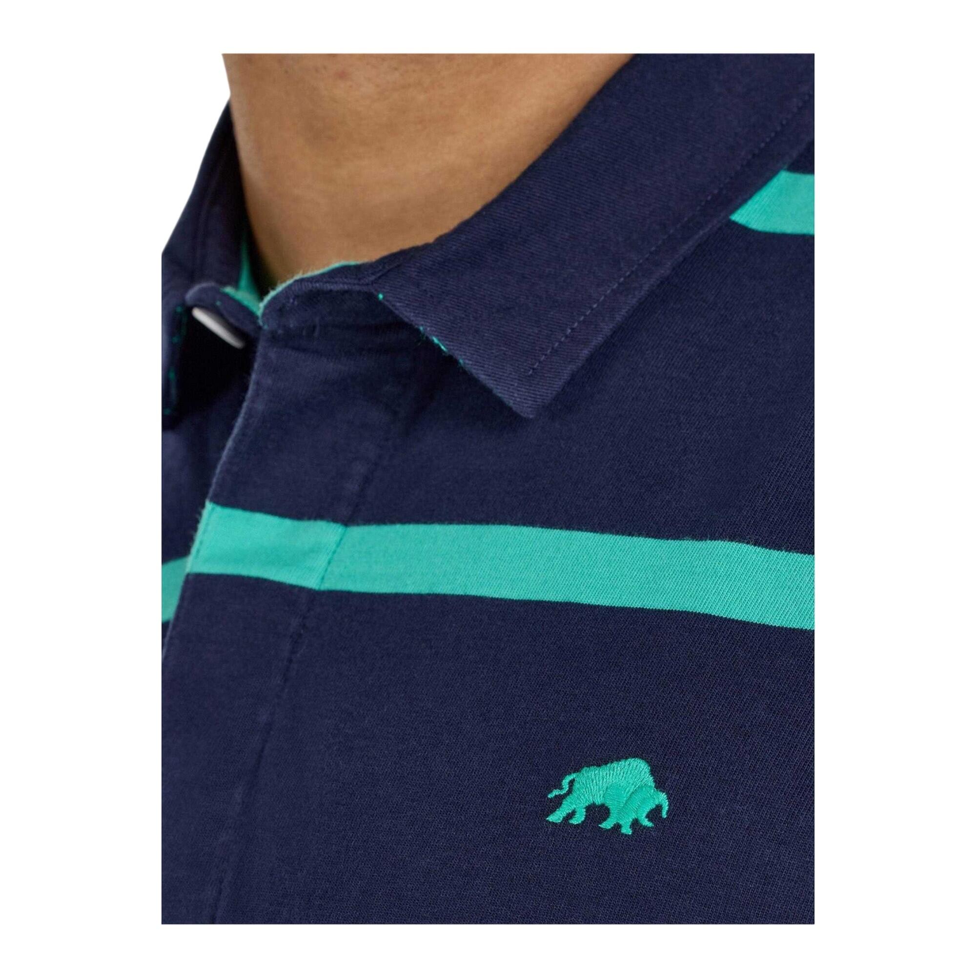 Poloshirt für , Rugby Herren Marine 3/4