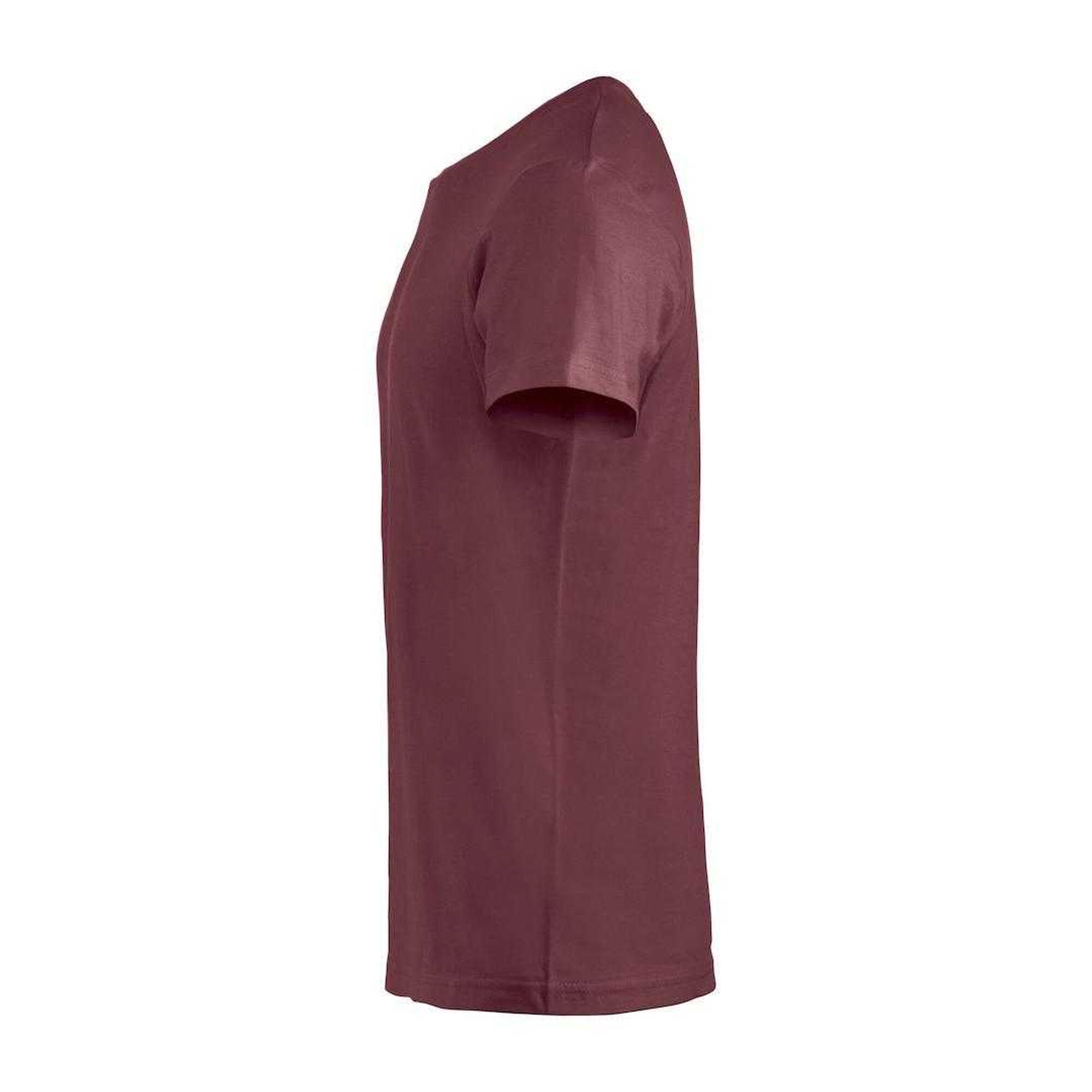 "Basic" TShirt für Herren Burgunderrot 3/3