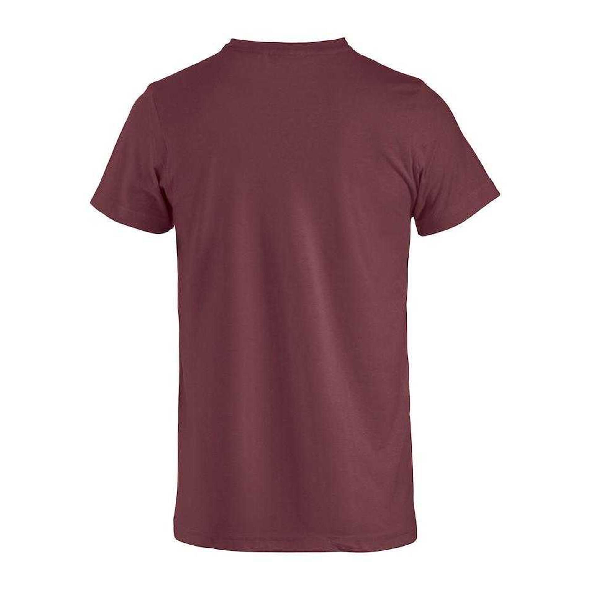 "Basic" TShirt für Herren Burgunderrot 2/3