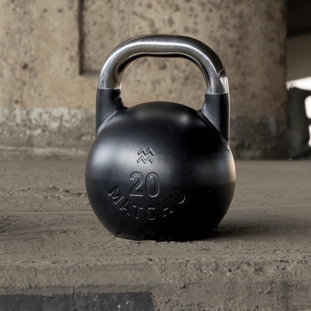 Kettlebell de compétition 20 kg en acier - Noir - 28 cm - Ø 21 cm - Acier 2/7