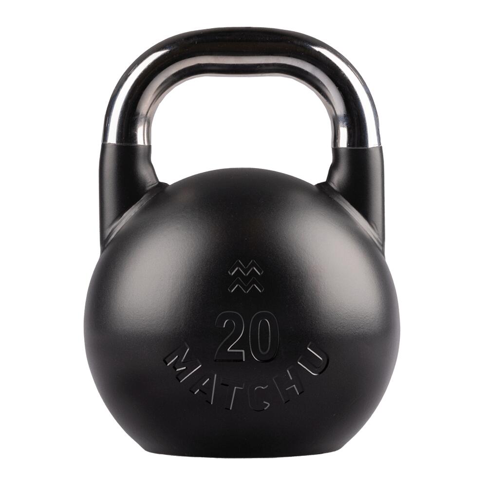 Kettlebell de compétition 20 kg en acier - Noir - 28 cm - Ø 21 cm - Acier 1/7