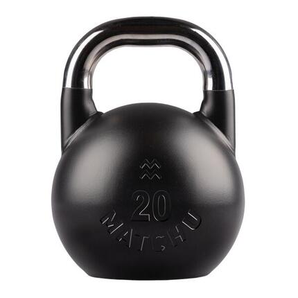 Kettlebell de compétition 20 kg en acier - Noir - 28 cm - Ø 21 cm - Acier