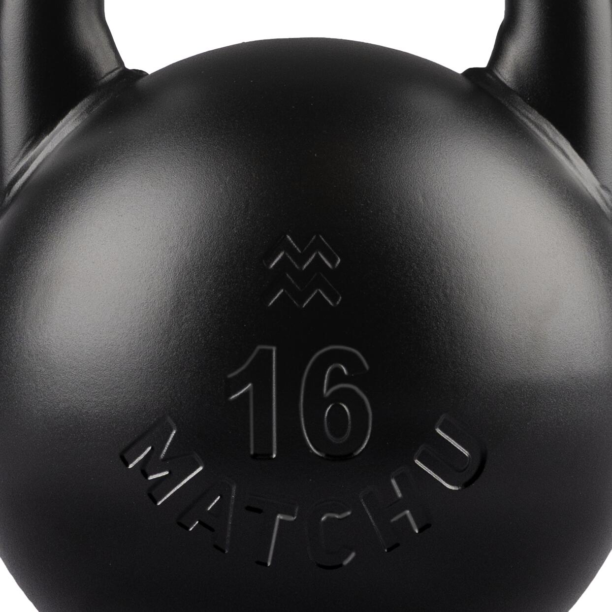 Kettlebell de compétition 16 kg en acier - Noir - 28 cm - Ø 21 cm - Acier 7/7