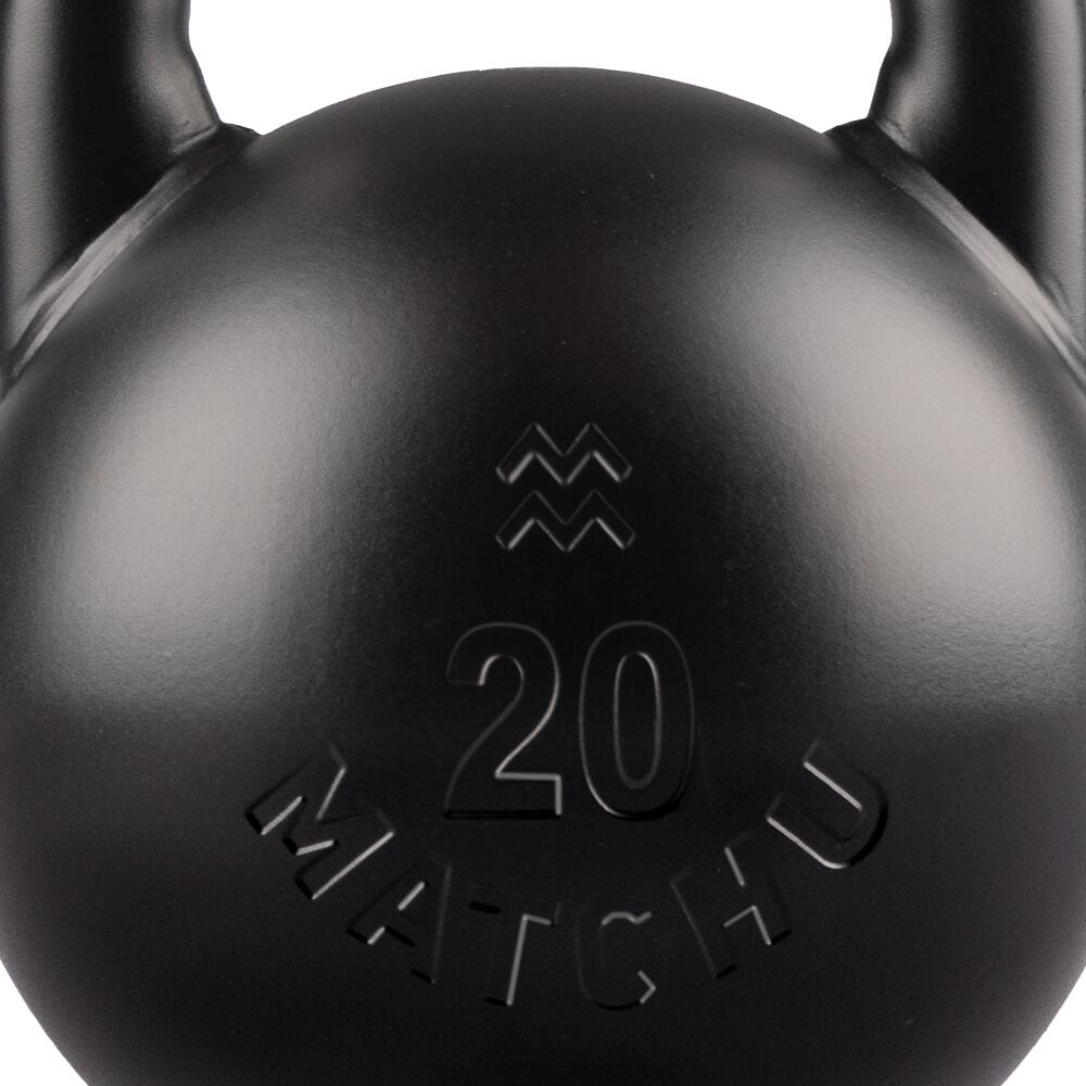 Kettlebell de compétition 20 kg en acier - Noir - 28 cm - Ø 21 cm - Acier 7/7