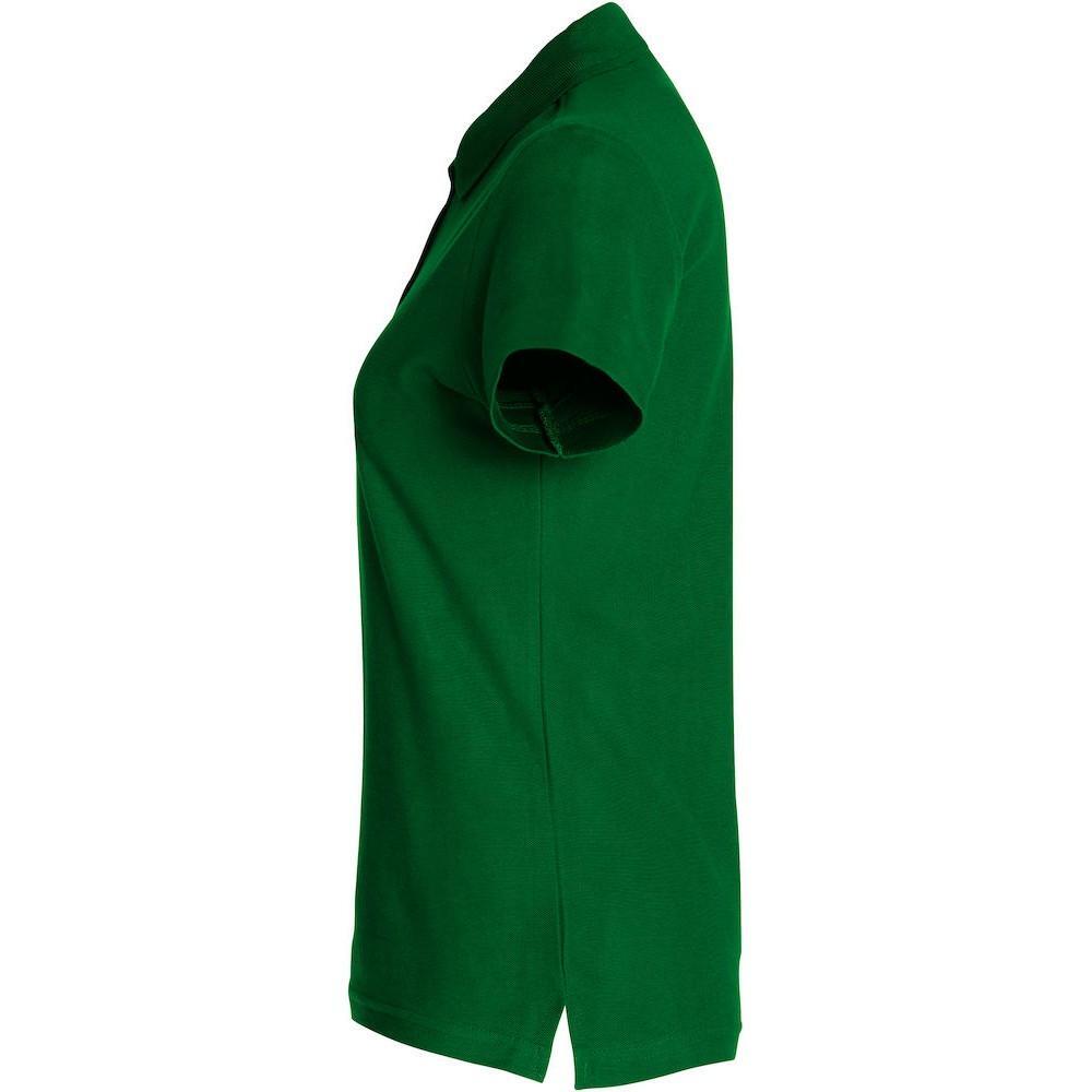 Maglietta Polo Semplice Donna Clique Basic Verde Bottiglia 3/4