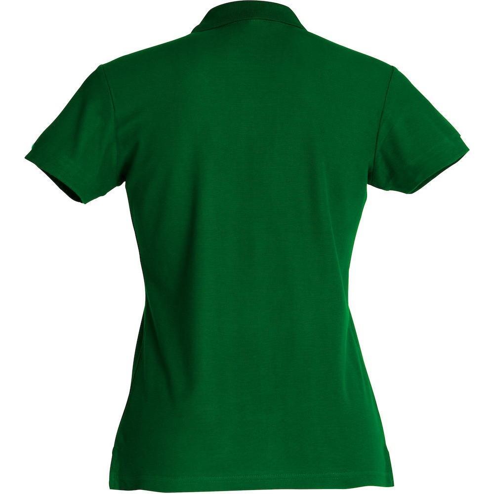 Maglietta Polo Semplice Donna Clique Basic Verde Bottiglia 2/4