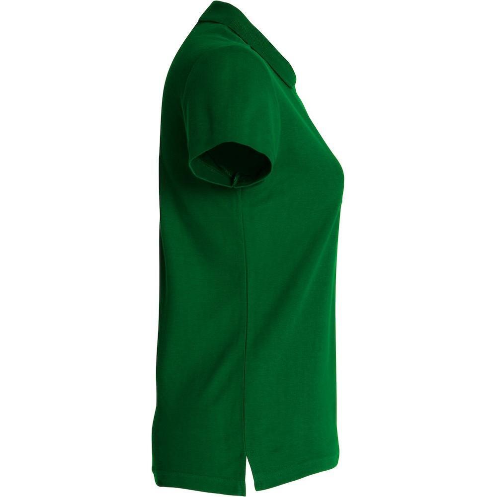 Maglietta Polo Semplice Donna Clique Basic Verde Bottiglia 4/4