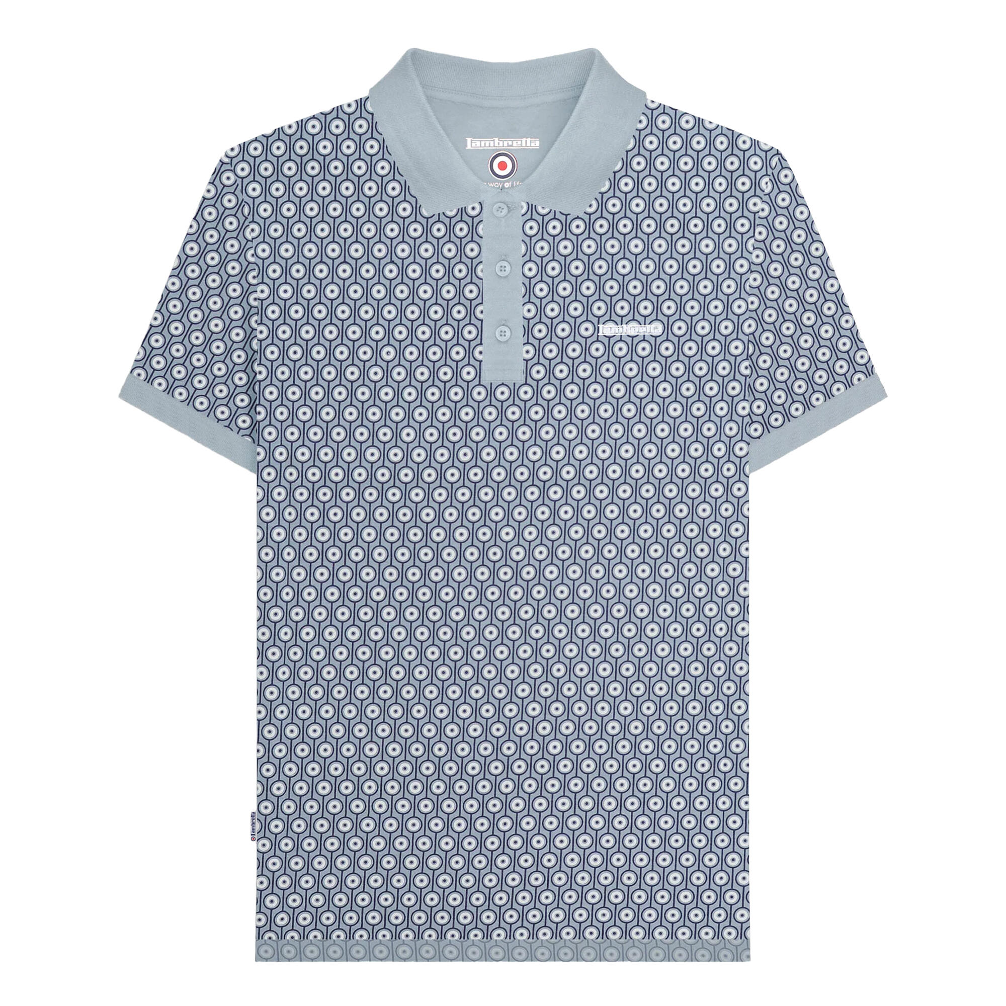 "AW24" Poloshirt für Herren Blau 2/3
