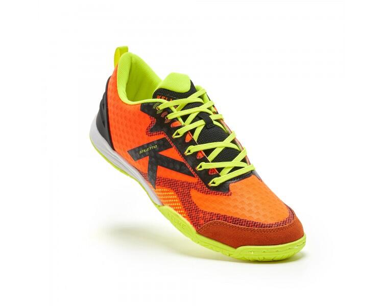 Zapatillas De Fútbol Sala Unisex Kelme Stiletto En Color Naranja Fluor 3/5
