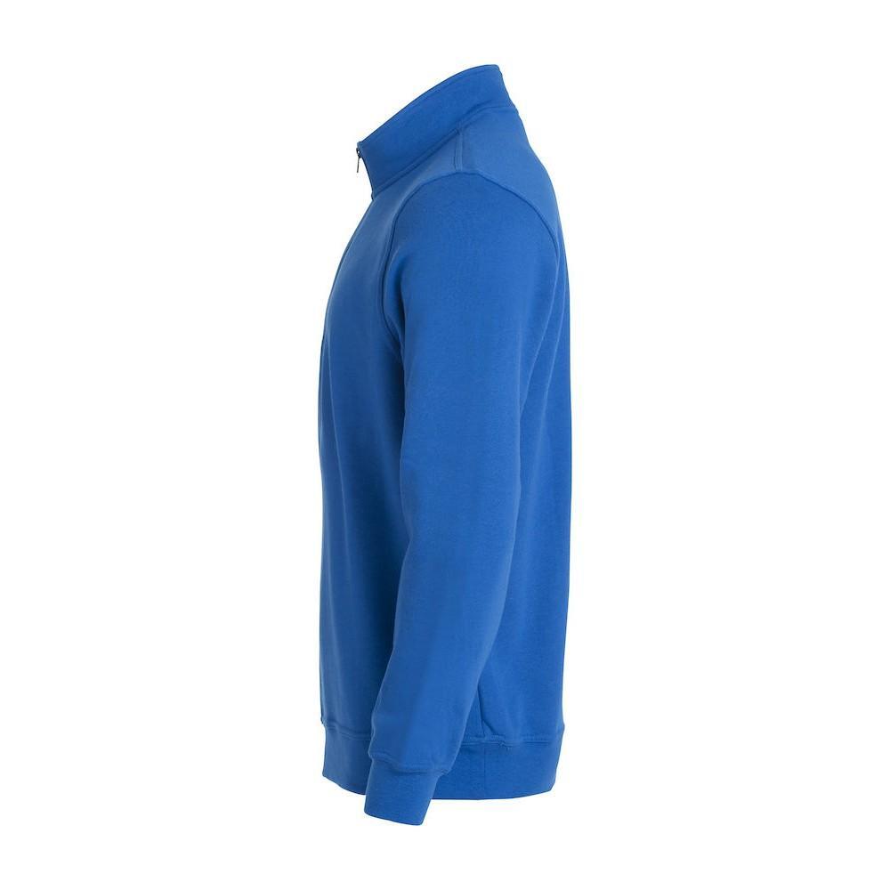 Unisex Adult Basic Half Zip Sweatshirt (Royal Blue) 3/4
