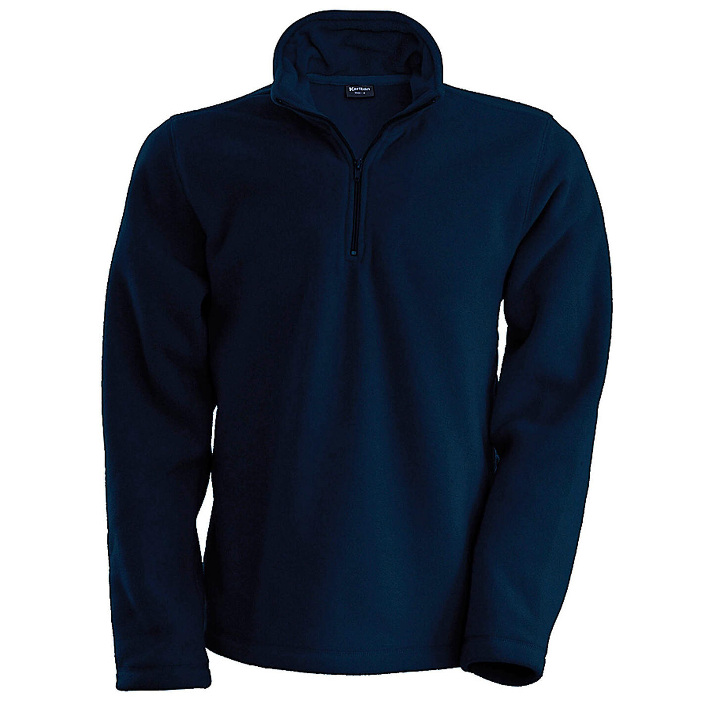Maglione In Pile Con Mini Zip Uomo Kariban Blu Navy 2/2