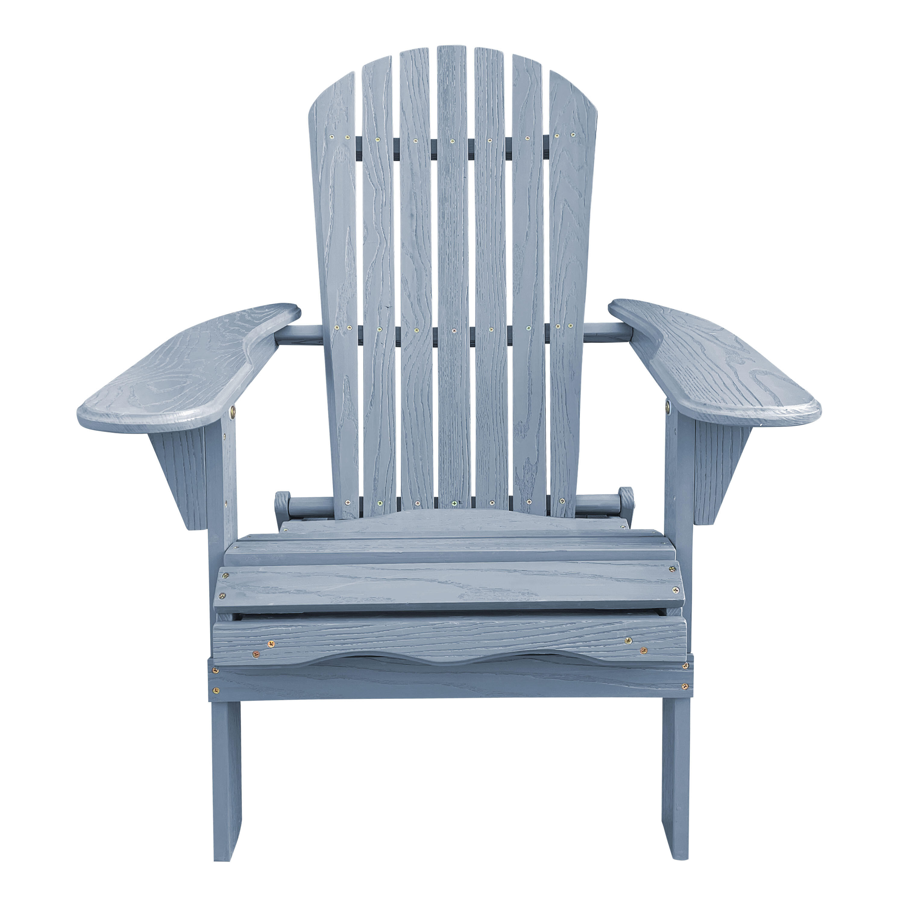 Sedia da campeggio Adirondack, Rosalie, legno, grigia 2/7
