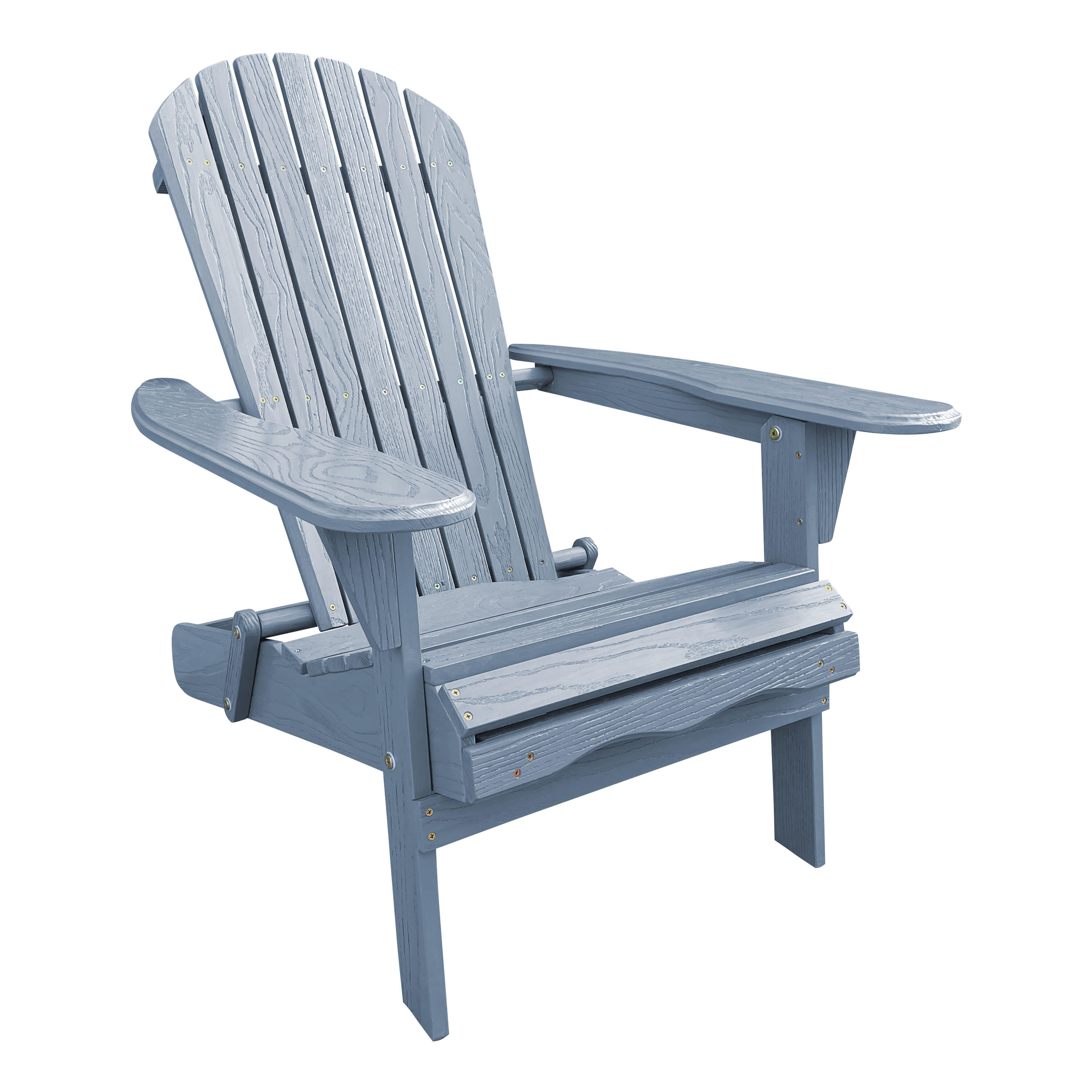 Sedia da campeggio Adirondack, Rosalie, legno, grigia 5/7