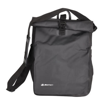 Torba rowerowa na bagażnik, DUALWAY 20 l, boczna, czarna