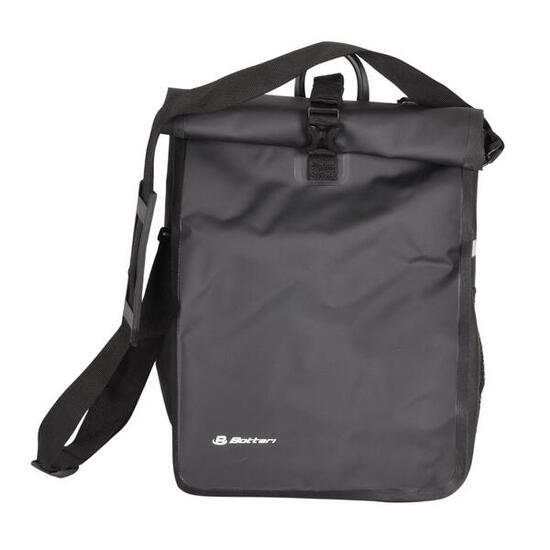 Torba rowerowa na bagażnik, DUALWAY 20 l, boczna, czarna