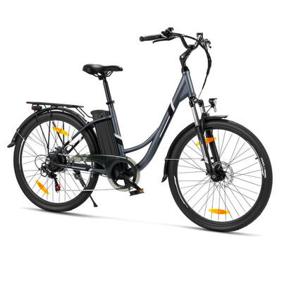 Elektrische stadsfiets 250w actieradius 90km vering 80mm 7 versnellingen b1