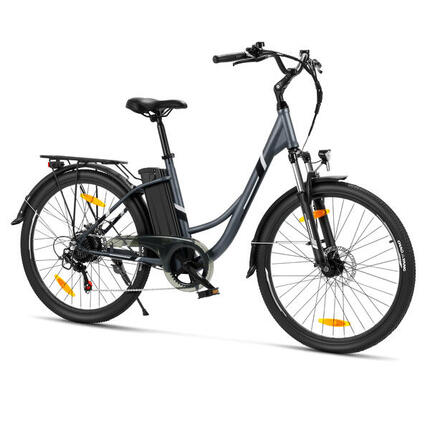 Vélo Électrique Ville 250W Autonomie 90km Suspension 80mm 7 Vitesses B1