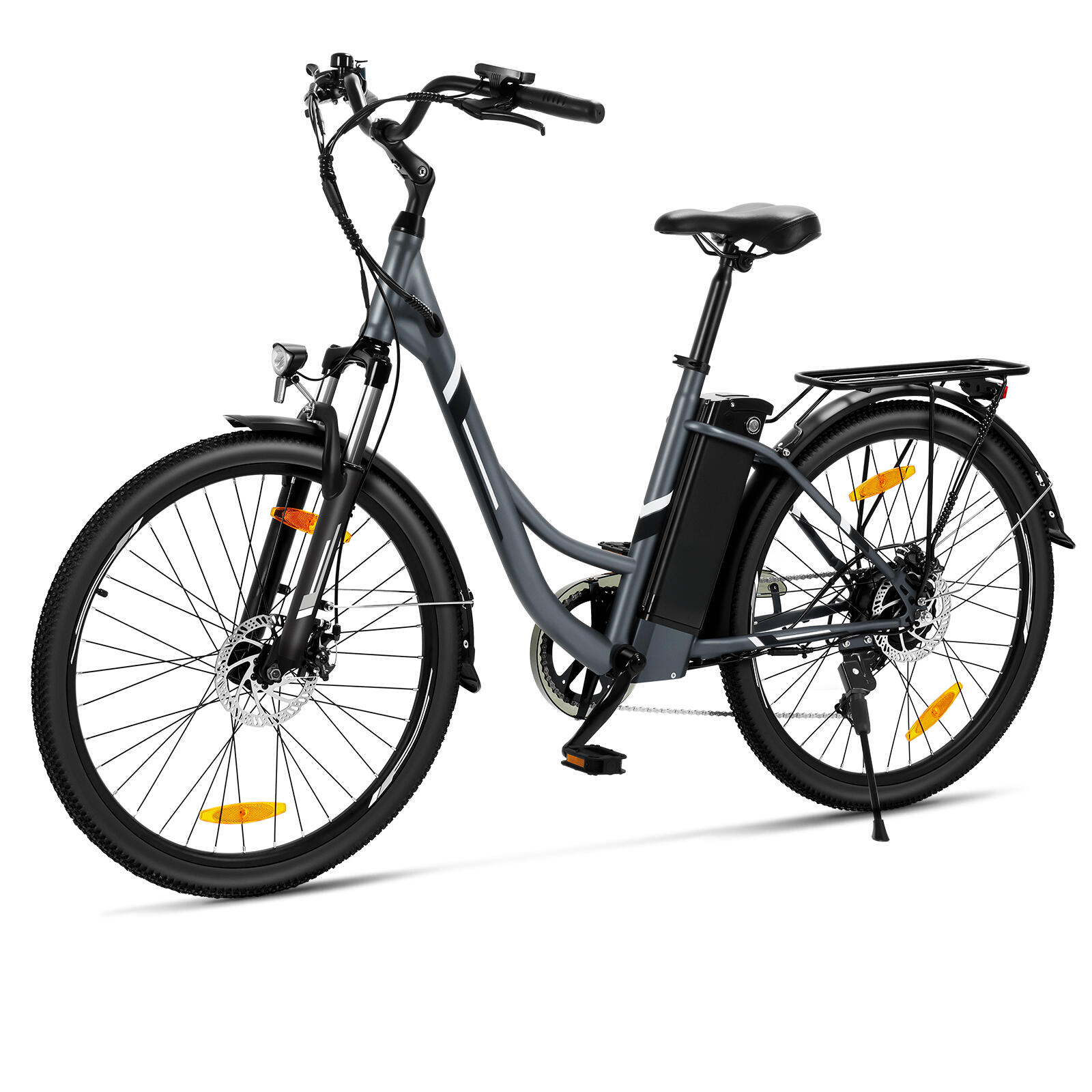 Vélo Électrique Ville 250W Autonomie 90km Suspension 80mm 7 Vitesses B1 3/5