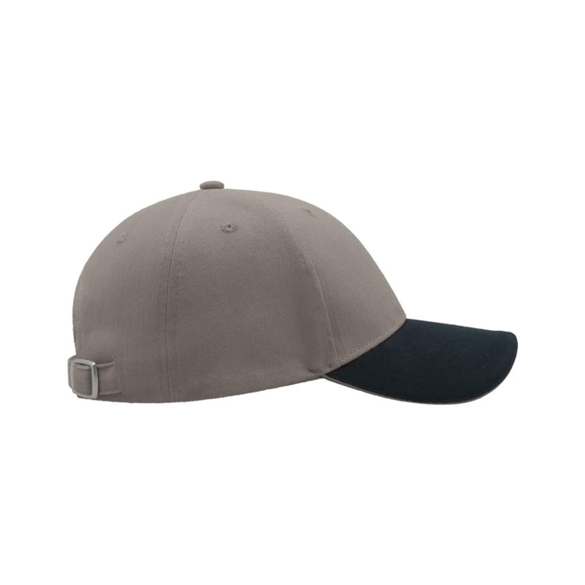 ATLANTIS Liberty Sandwich Heavy Brush Cotton 6 Panel Cap (Pack Of 2) (Grey/Navy)