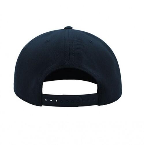 Snap Back Flat Visor 6 Panel Cap (Pack of 2) (Navy) 2/4