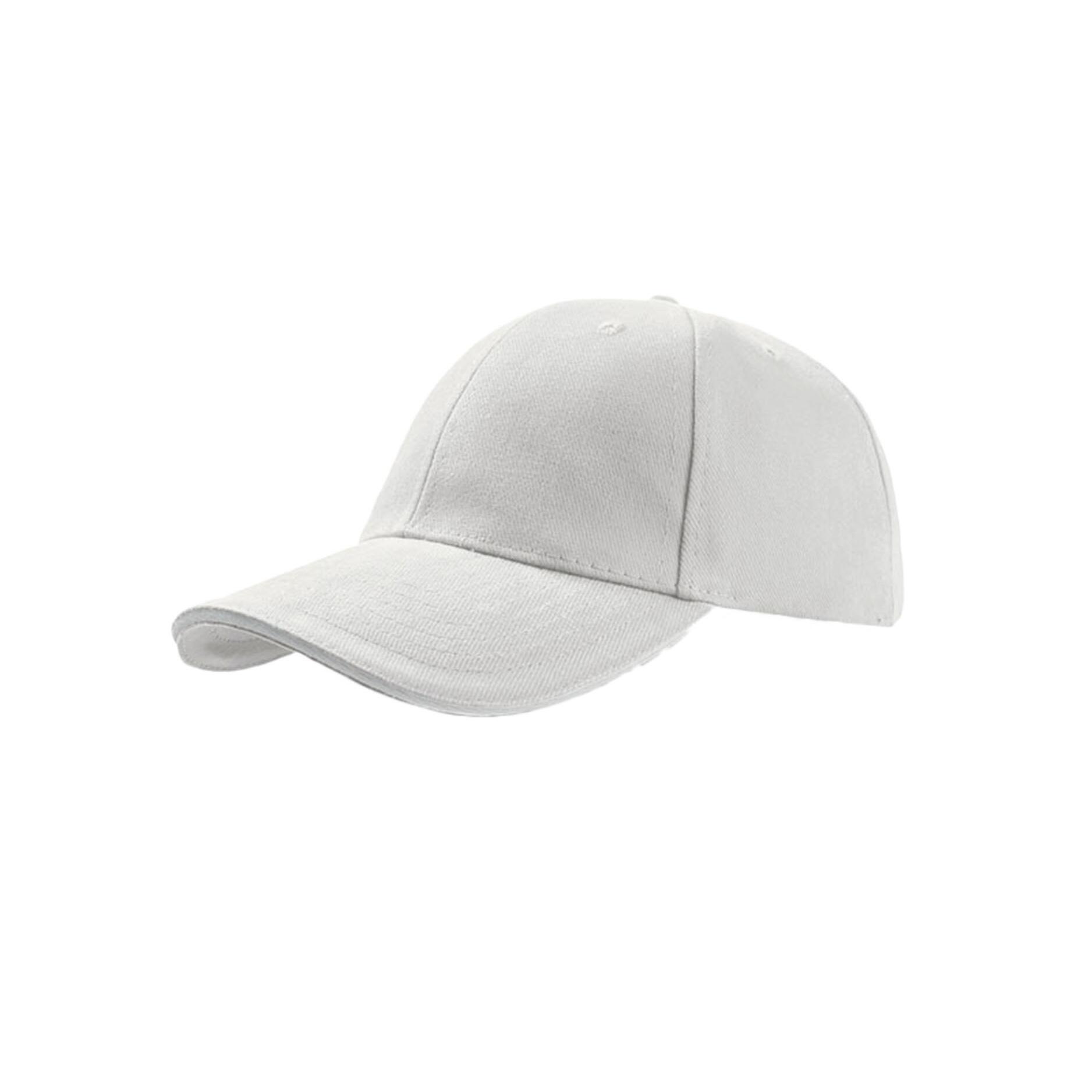 Liberty Sandwich Heavy Brush Cotton 6 Panel Cap (Pack Of 2) (White/White) 1/4