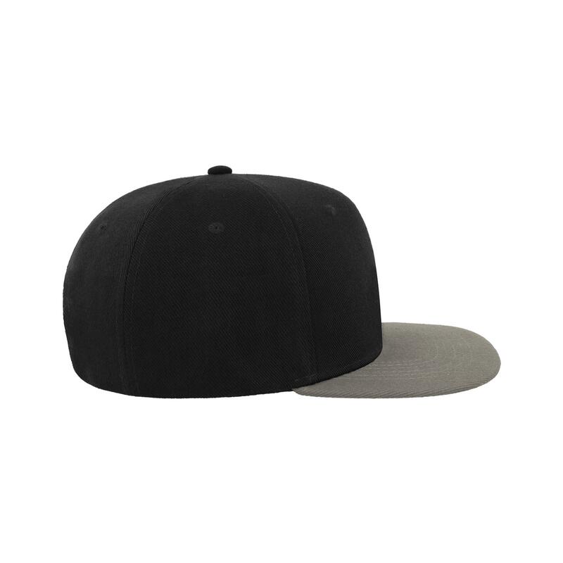 Lot de 2 casquettes avec visière plate Adulte (Noir / gris)