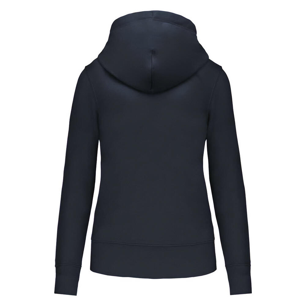 Felpa Con Cappuccio E Zip Intera Donna Kariban Blu Navy 2/3