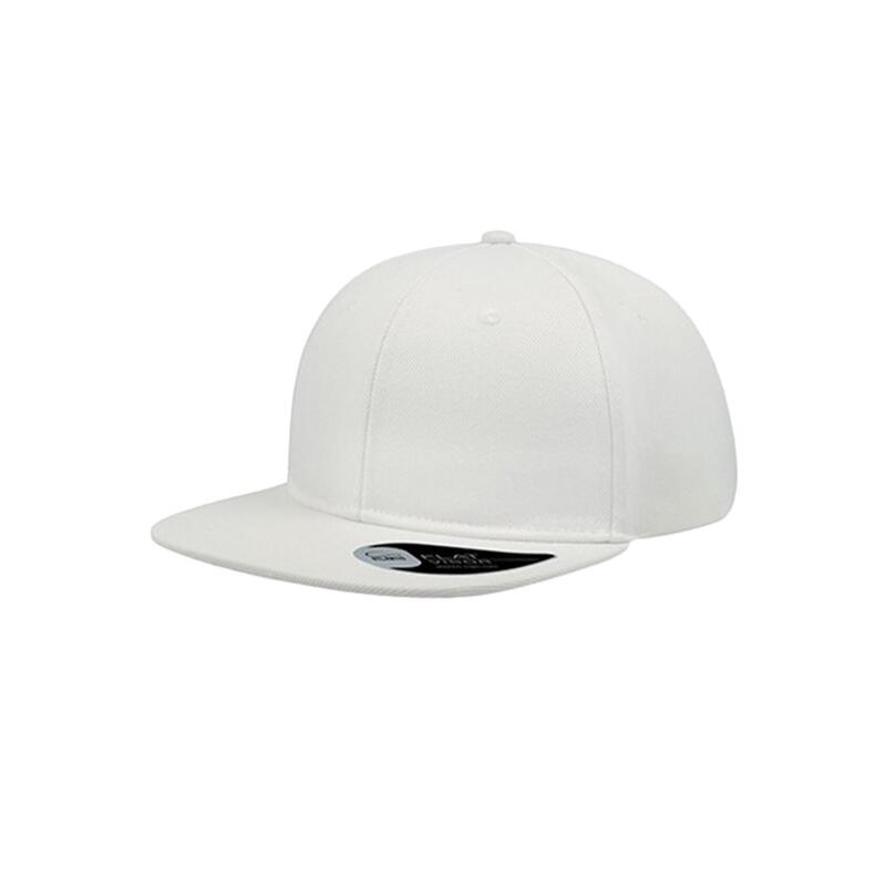 Snap Back flacher Schirm 6 Panel Kappe (2 StückPackung) Damen und Herren Weiß