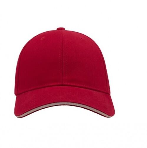 Liberty Sandwich Heavy Brush Cotton 6 Panel Cap (Pack Of 2) (Burgundy) 4/4